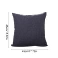 thumbnail image 2 of XIA0LE Linen Decorative Square Throw Pillow,Cozy Cushion With Pillow Inserts,18x18inch Soft Accent Pillow For Couch Sofa Living Room Home Decor, Black, 2 of 6