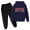 Blue, variant on Boy's Girls 2 Piece Sweatsuit Outfits Long Sleeve Soft Warm Hooded Sweatshirt Boys Girls Pullover Hoodie Outfits Size (3-14T) Black, 3-4Y