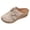 Khaki, variant on Flower Orthopedic Clogs Arch Support Wedge Mules for Women Boho Beach Comfortable Leather Closed Toe Air Cushion Walking Half Slippers Summer Casual Dress Slides Sandals Beige Size 8.5