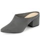 thumbnail image 1 of Mules Tacón Grueso Punta Puntiaguda Zapato Sin Cordones Para Mujeres Allegra K Gris 36, 1 of 6
