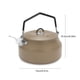 thumbnail image 5 of [Venta Combinación 700202] Tetera Acero Inoxidable 304 para Exteriores 1 Litro Tetera para Picnic Tetera para Acampar Cafetera 1 Litro Con Boquilla Tetera Portátil Gran Capacidad (color Caqui), 5 of 9
