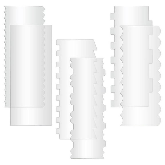 Soimiss Icing Smoother Tool Acrylic 6Pcs