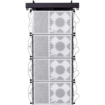 Sound Town ZETHUS Series Line Array Speaker System with Four Compact Powered 1 X 10-inch Line Array Speakers  White for Stages  Clubs  Bars  Restaurants  Churches and Schools