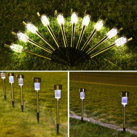Ktaxon 10PCS Waterproof Solar LED Torch Light, Outdoor Landscape Lawn Garden Lights, Solar Flickering Path Lamp