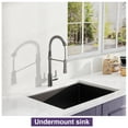 thumbnail image 3 of 27inch undermount Gunmetal Black Stainless Steel 18-Gauge Single Bowl Undermount Kitchen Sink, 3 of 7