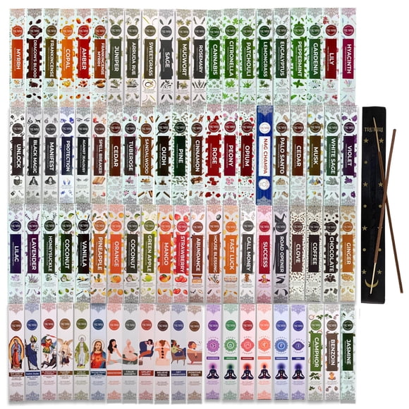 Varillas de incienso Trumiri, 12 aromas y 240 varillas