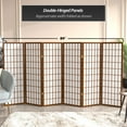 thumbnail image 5 of 4 ft. Tall Window Pane Shoji Screen - Walnut - 6 Panels, 5 of 7