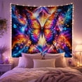 thumbnail image 2 of Moon Stars Butterfly with Wings Fully Extended Body, Mystical Fantasy for Space Lovers, Galaxy Room Decor, Graduation Gift, Tapestry Wall Hanging for Bedroom and Dorm, 2 of 7