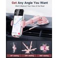 thumbnail image 4 of Humixx Car Phone Holder Mount Party Pink Pink Twinkle Stars Bling Universal Hands-Free Cell Phone Holder for Car Dashboard Windshield Air Vent Car Mount for iPhone Samsung All Phones & Cars, 4 of 7