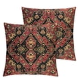 thumbnail image 2 of Acheng Throw Pillow Covers Geometric Kilim Moroccan Home Decor Oriental Ikat Pillow Cases Living Room Decorative Cushion Couch Sofa Pillowcases Colorful Red Tribal,2 Pcs White, 2 of 6