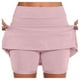 thumbnail image 1 of Falda de tenis para mujer con pantalón corto interior - Falda pantalón deportiva de cintura alta para yoga/correr - Tejido de secado rápido, cintura elástica, tallas S-XXXXXL, 1 of 6