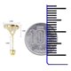 thumbnail image 3 of JOYARIS Arete Broquel Corazón Bola Liso Zirconia Amor Regalo Oro10k A-0000151, 3 of 3