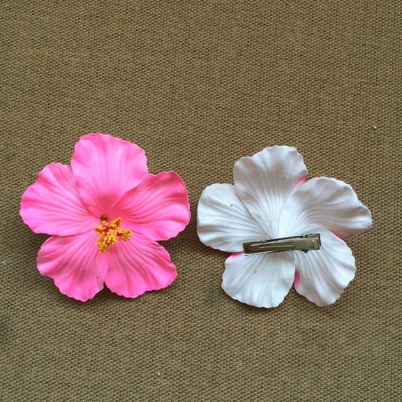 Bilqis Artificial Flower Hair Clip, Bohemian Flower Hairpin Hawaiian Plumeria Hairpin for Seaside Holiday, Bridal Hair Accessories Bobby Pins Headwear for Woman Girl Lady Kids