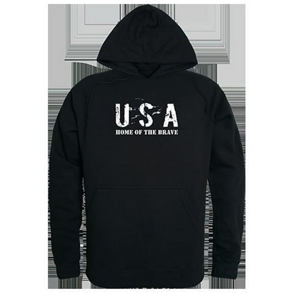 Rapid Dominance Home of the Brave Graphic Mens Pullover Hoodie [Black - S]