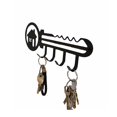 thumbnail image 2 of Soporte de pared para llaves, colgador de llaves con forma de llave de Metal negro, organizador autoadhesivo decorativo para pared con 4 ganchos para llaves, 2 of 5