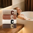thumbnail image 4 of Danhjin Rideau de Douche Serviette 4 Pcs Bordure Europe et États-Unis Commerce Extérieur Serviette Absorbante pour Visage Sec, 4 of 6