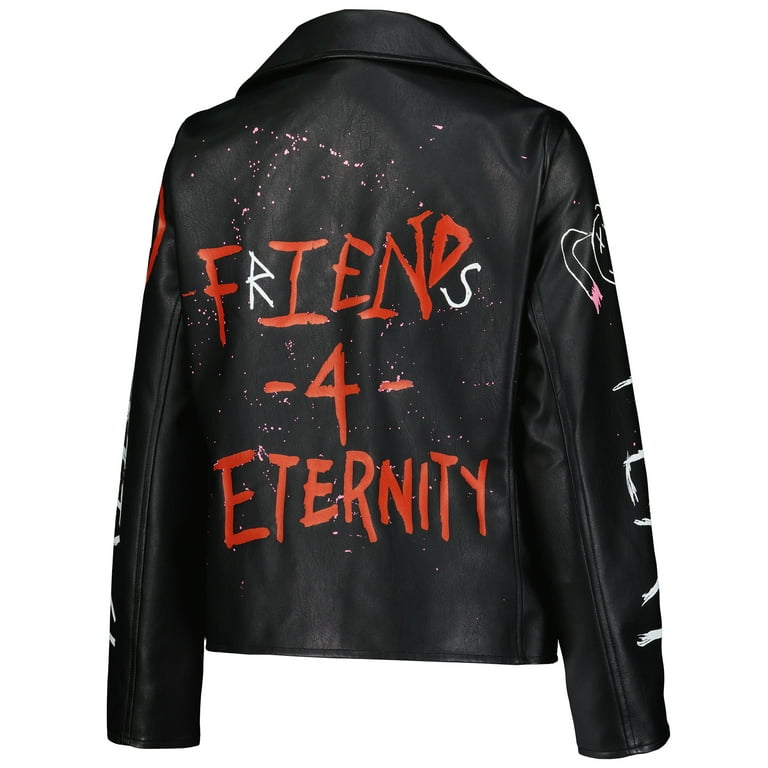 Women's Black Alexa Bliss Friends for Eternity Full-Zip Faux