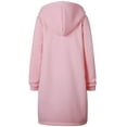 thumbnail image 2 of Style Sortie Automne Hiver Femmes Chaud à Fermeture Éclair Ouvert Boîte de Nuit Long Manteau Veste Hauts Vêtements de Sortie Chandail à Capuchon Vêtements de Sortie Chandail à Capuche 2TG, 2 of 6