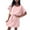 Pink, variant on ZZwxWA Petite Summer Dresses for Women Mini Vacation Beach Dress Ruffle Sleeve 2025 Fit Cute with Belt Round Neck Womens Sundress