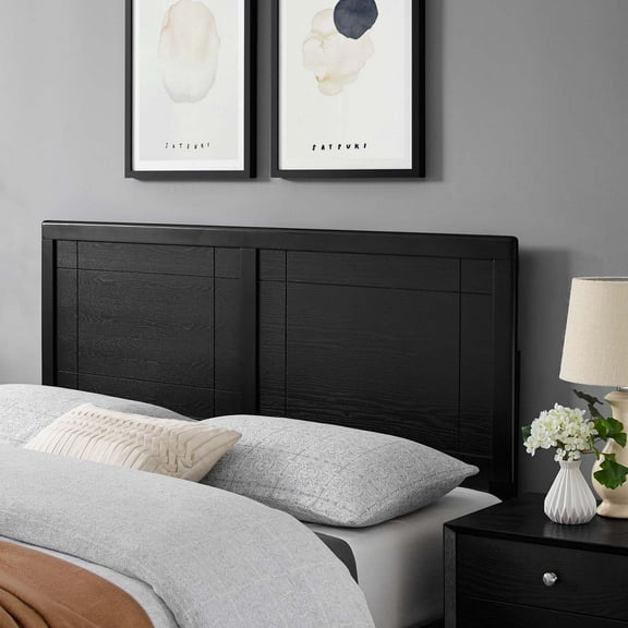 Modway Archie Twin Wood Headboard in Black