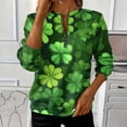 thumbnail image 1 of TaTaai Women's St. Patrick's Day Print Loose Fit Round Neck Sweatshirt Casual Long Sleeve Pullover Top Soft Polyester for Daily Streetwear Office Spring Fall Winter Gift, 1 of 5