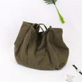 thumbnail image 3 of El bolso de hombro informal literario de gran capacidad de color sólido simple se puede utilizar como un bolso de compras Br Feliz Sencillez, 3 of 5
