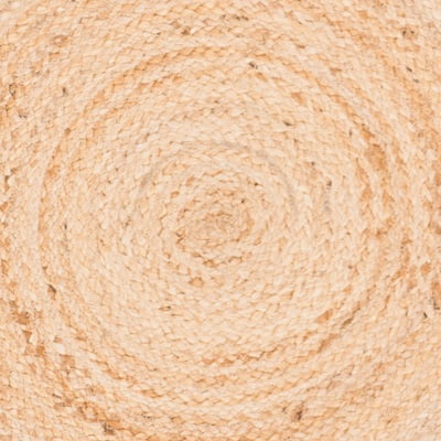 SAFAVIEH Braided Area Rug - 4 Ft Round, Beige, Handmade Farmhouse Rug For Living Room Or Bedroom
