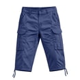 thumbnail image 5 of CONZONE Mens Baggy Cargo Shorts Straight Leg Workwear Shorts for Men Trendy Buttons Solid Soft Outdoor Hiking Shorts With Pockets, 5 of 5
