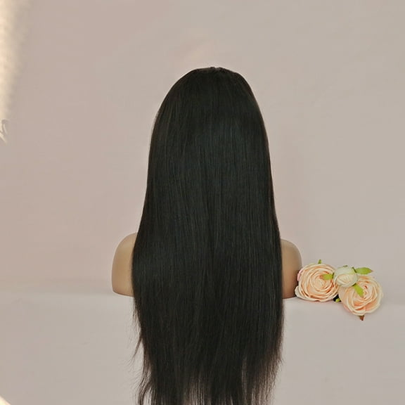 VIYA Silky Straight Pre Plucked Lace Front Wigs Human Hair 150% Density 5X5 Natural Black 22 Inch