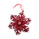 thumbnail image 5 of Adorno navideño colgante para árbol de Navidad, adorno navideño flocado rojo para las fiestas, 5 of 8