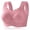 Pink, variant on Womens Plus Size Wireless Lace Bralette Full Coverage Seamless Comfort Bra Watermelon Red L-XXXL,Size L