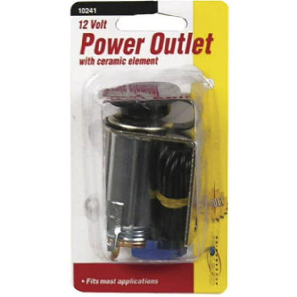 Custom Accessories 10241 Black 12V Auxiliary Power Outlet 2.75 H x 5 W