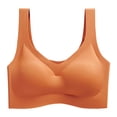 thumbnail image 5 of Gyexs Women's Comfortable Deep V Neck Sports Yoga Bra for Sleep and Active Plus Size Bras for Women, Orange, Size XL, 5 of 5