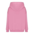 thumbnail image 4 of IVEYRTF Girls Solid Color Pullover Sweatshirt Long Sleeve Pullover Casual Outerwear for Kids Youth Active Wear Soft Everyday Jacket for School Play(Pink#2,9 Years), 4 of 6