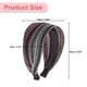 thumbnail image 5 of Accesorios para el cabello de bandas anchas únicas para mujeres, bandas bohemias extra anchas, bandas gruesas con dientes, color variado, 5 of 7