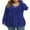 A-Blue, variant on Womens Plus Size Tops Criss Cross V Neck Long Sleeve Fall Casual Shirt 1X-5X