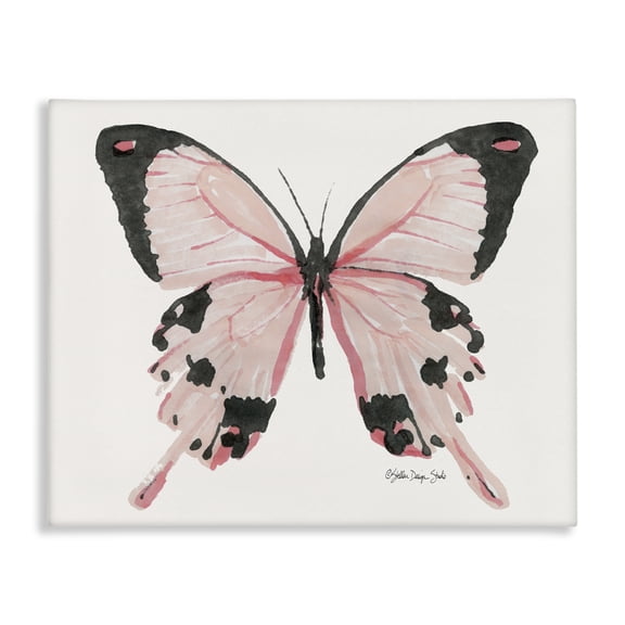 Stupell Industries Traditional Soft Pink Butterfly With Splatter Patterned Wings Canvas Art, 30 x 24, by Stellar Design Studio