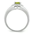 thumbnail image 2 of 925 Sterling Silver Rhodium-Plated Diamond and Peridot Ring Size 6, 2 of 6
