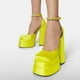 thumbnail image 1 of Nueva marca de sandalias de mujer, zapatos de verano, zapatos sexis de tacón alto grueso con plataforma, vestido negro, rojo y amarillo, zapatos de fiesta para boda, zapatos de tacón para mujer Deng Xun unisex, 1 of 2