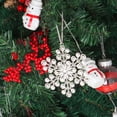 thumbnail image 4 of Deago Christmas Snowflake Ornaments Metallic Hanging Rhinestones Glitter Snow Flake Christmas Tree Decorations Indoor for Winter Home Window Room Door-Silver, 4 of 8