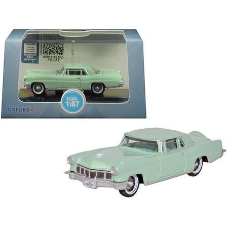 - 1956 Lincoln Continental Mark II Summit Green 1/87 (HO) Scale Diecast Model Car by Oxford Diecast