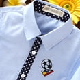 thumbnail image 5 of Boy's Cotton Long Sleeve Shirt Kids Button Down Collared Shirts Lightweight Preppy Casual Uniform School Dress Shirts, 5 of 6