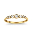 thumbnail image 2 of Half Eternity Petite Band Ring Yellow Tone CZ 925 Sterling Silver Size 12, 2 of 6