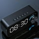thumbnail image 5 of Reloj Despertador digital perfecl LED con espejo recargable reproductor de música subwoofer Negro, 5 of 6