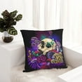 thumbnail image 6 of Yiaed Mushrooms and Skull Print Pillow Covers Super Soft Decorative Square Throw Pillow Covers Case Cushion Covers for Sofa Couch Bedroom Car Decor（No pillow core）-22"x22", 6 of 7