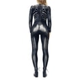 thumbnail image 3 of Tisuna Womens Halloween Onesie Skeleton 3D Printing Romper Long Sleeve Stand Collar Jumpsuit Stretchy Ladies Theme Party Stage Performance Tight Bodysuit Size L, 3 of 9