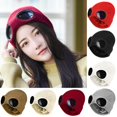 thumbnail image 2 of Windproof Ski Caps With Removable Glasses Thicken Sports Multi-function Cap, Khaki, 2 of 5