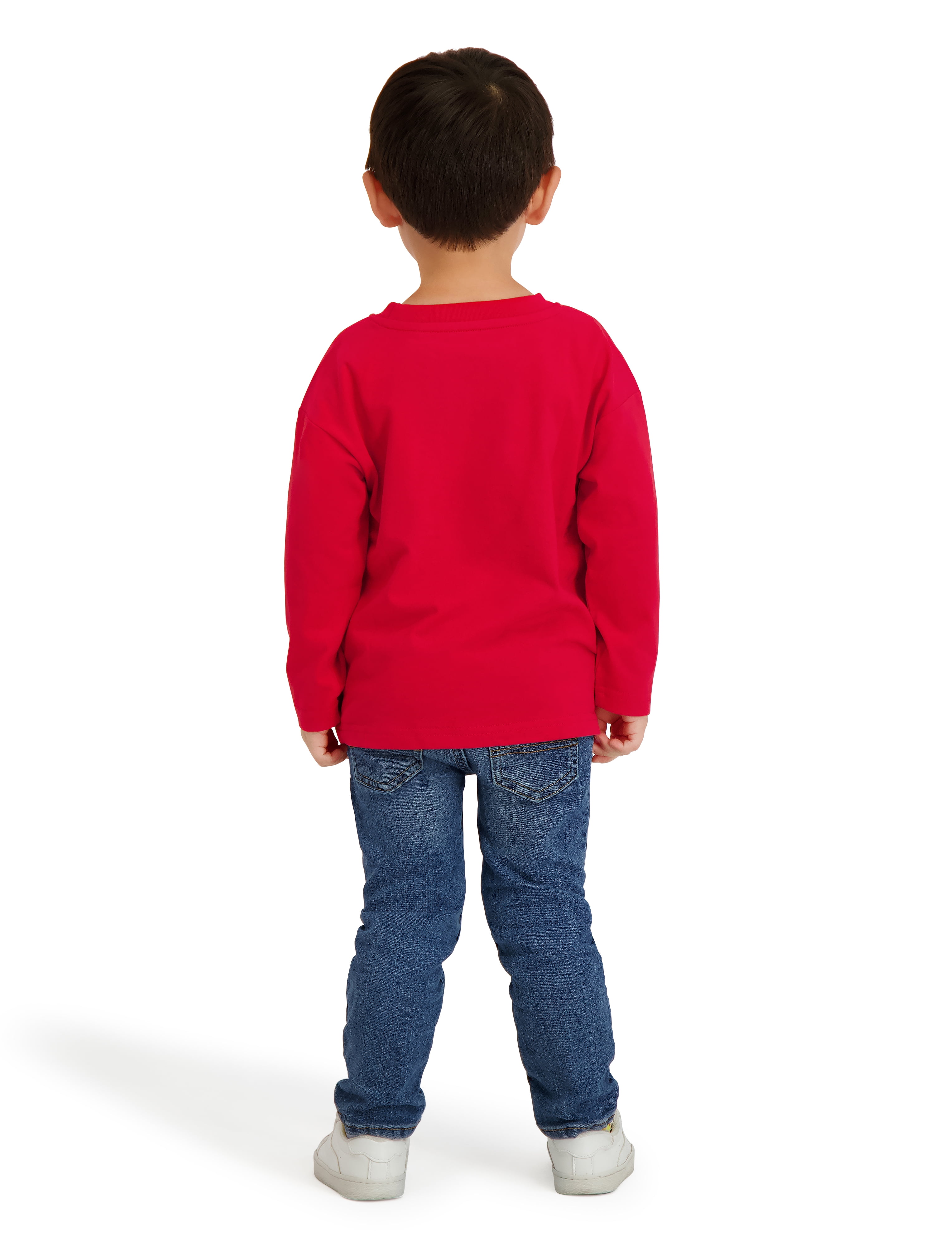 Dr. Seuss The Grinch Toddler Unisex Long Sleeve Red Tee Shirt, Sizes 12M-5T