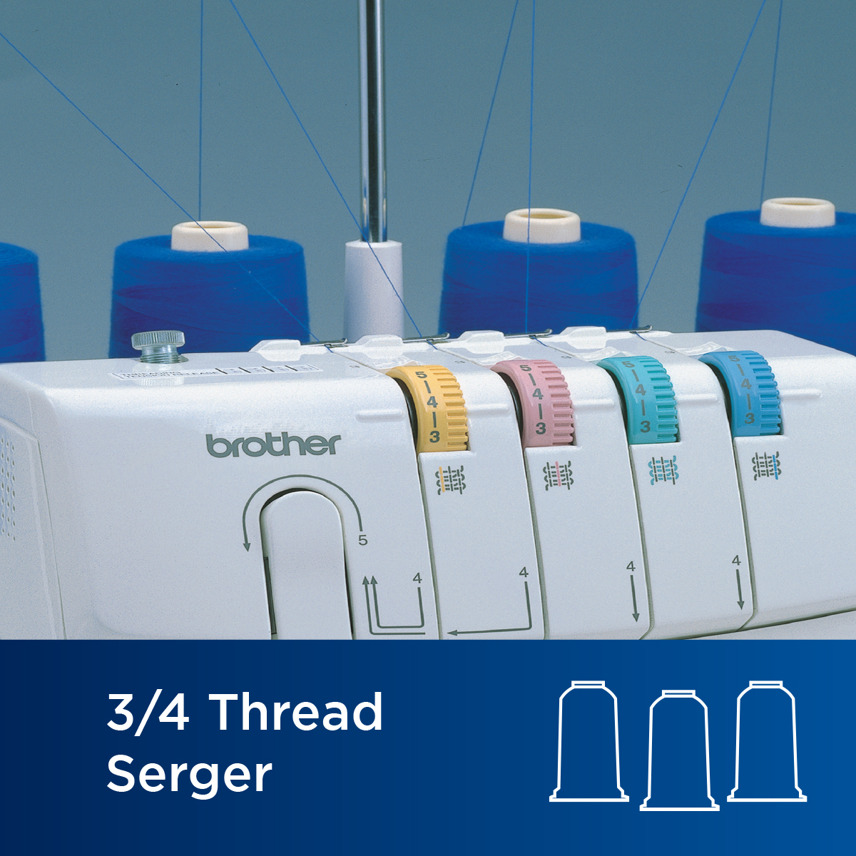 Brother 1034D 3 or 4 Thread Serger with Easy Lay-in Threading, White - image 3 of 9