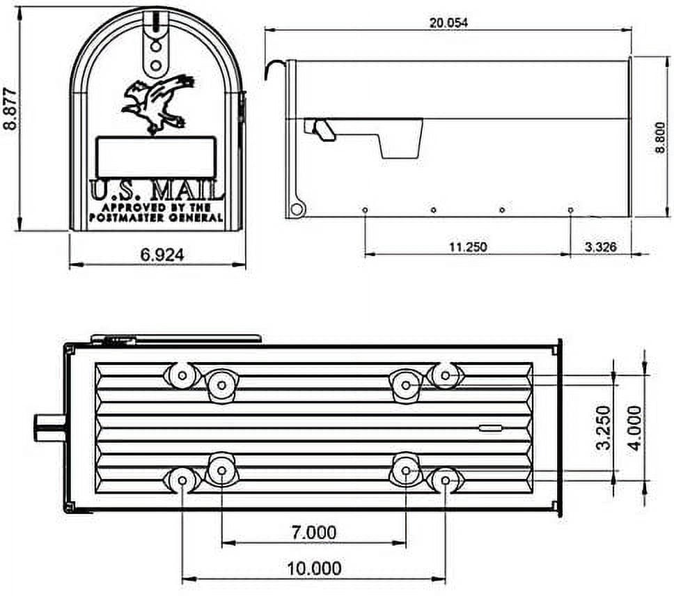 Gibraltar Mailboxes Elite Post-Mount Mailbox - Galvanized Steel, Rust Resistant - Green — Home & Garage Storage, Stackable Design